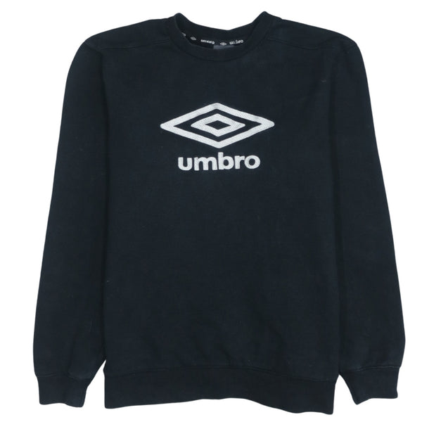 Vintage Umbro 90's Black Spellout Crew Neck Sweatshirt XLarge