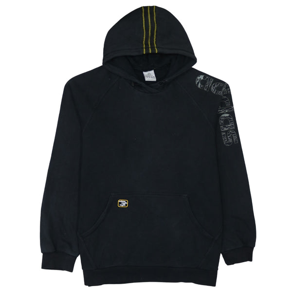 Adidas Vintage 90's Black Drawstring Pullover Hoodie Large