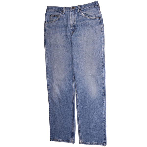 Lee Vintage 90s Men's Blue Straight Leg Baggy Trousers Pants 34