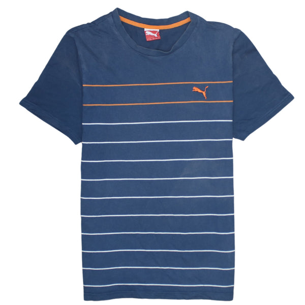 Puma 90's Short Sleeves Crew Neck T Shirt Medium Navy Blue