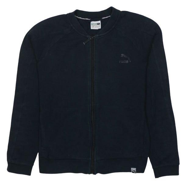 Puma 90's Lightweight Full Zip Up Sweatshirt Small Black
