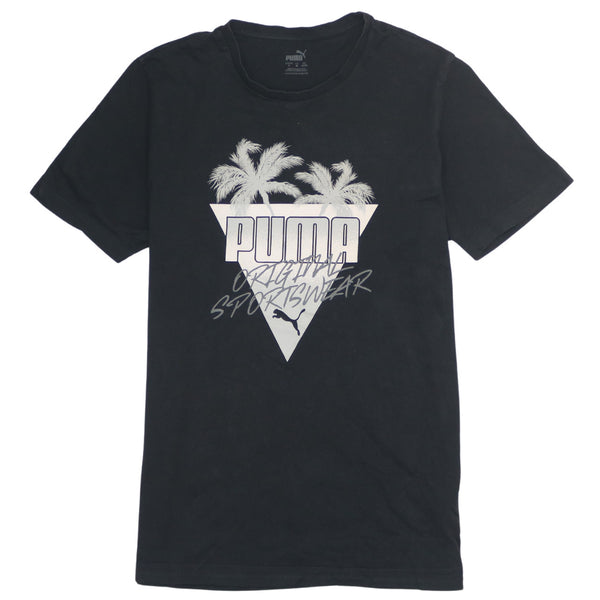Puma Vintage 90's Spellout Short Sleeve T-Shirt Black Medium