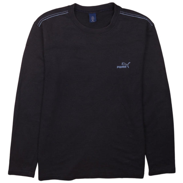 Puma 90's Vintage Navy Blue Heavyweight Crew Neck Sweatshirt XL