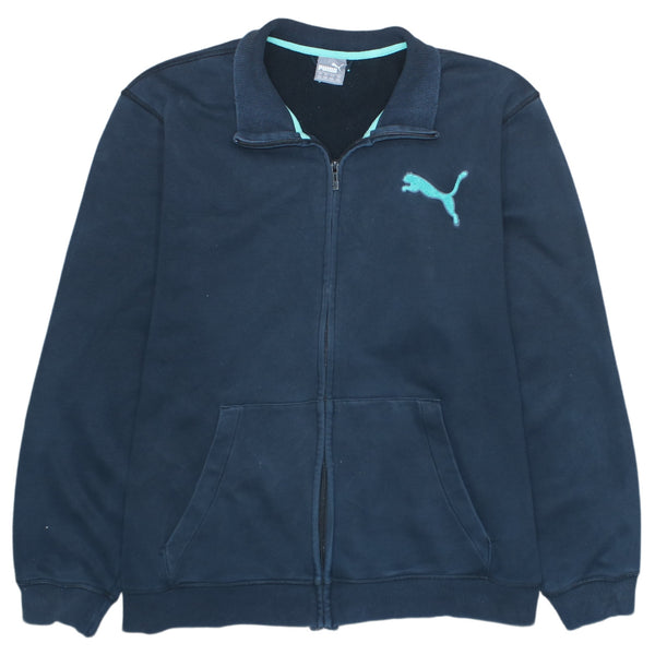 Puma 90's Vintage Men's XXLarge 2XL Navy Blue Full Zip Sweatshirt
