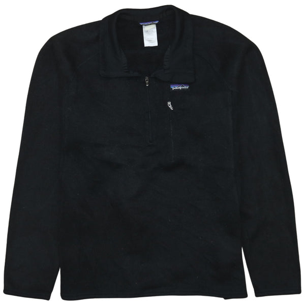 Patagonia 90's Lightweight Quarter Zip Sweatshirt Large Black