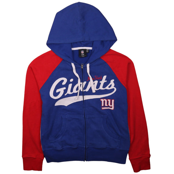 Vintage 90's NFL New York Giants Blue Full Zip Hoodie L Women's