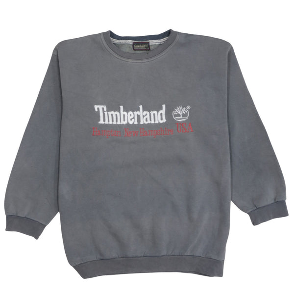 Timberland 90's Spellout Crew Neck Sweatshirt Medium Grey