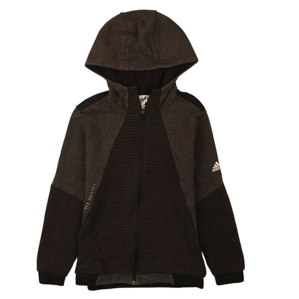 Adidas Vintage 90s Women's Medium Black Full Zip Hoodie Sportswear