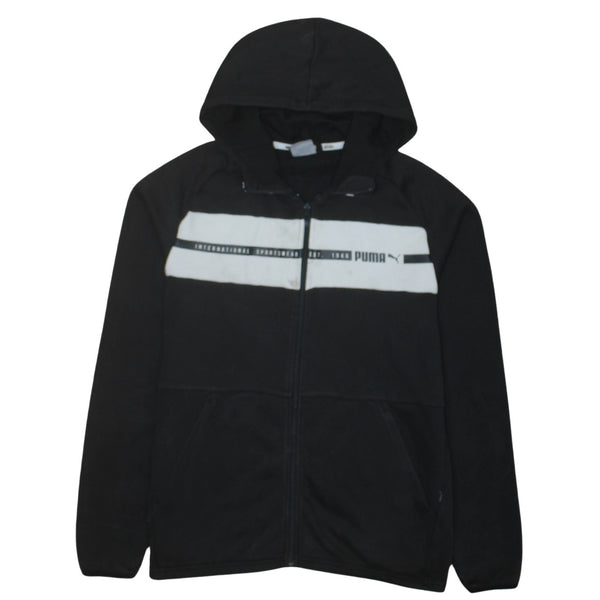 Puma 90's Lightweight Full Zip Up Hoodie Medium Black