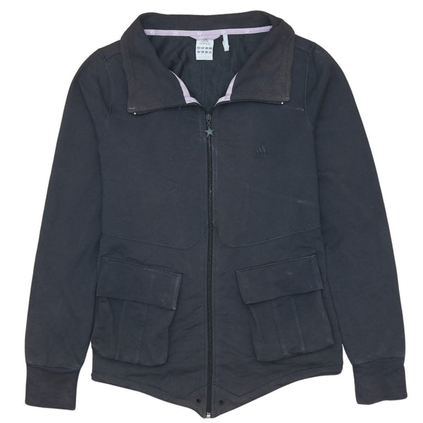 Adidas Vintage 90's Black Heavyweight Full Zip Sweatshirt Large