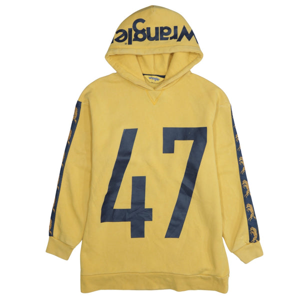 Wrangler 90's 47 Pullover Hoodie Small Yellow