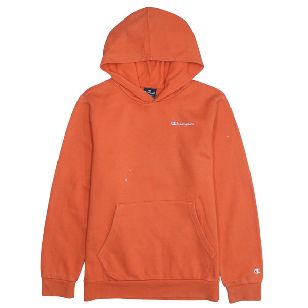 Champion 90's Drawstring Pockets Pullover Hoodie XLarge Orange