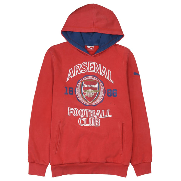 Puma 90's Arsenal Football Club Pullover Hoodie Medium Red