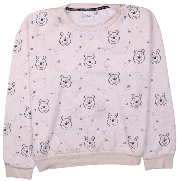 Disney 90's Bear Crew Neck Sweatshirt Small Beige Cream