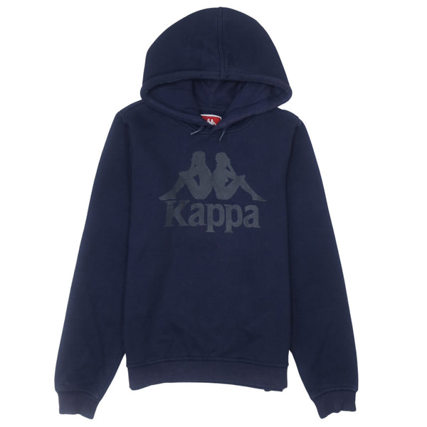 Vintage Kappa 90's Navy Blue Spellout Pullover Hoodie XSmall
