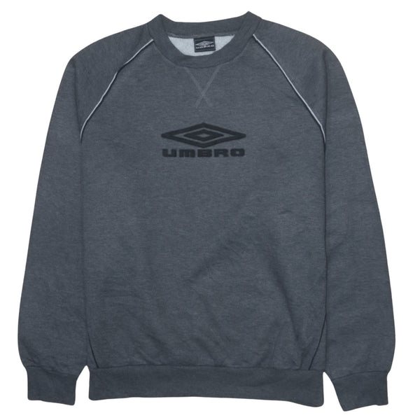 Umbro 90's Spellout Crew Neck Sweatshirt Large Grey