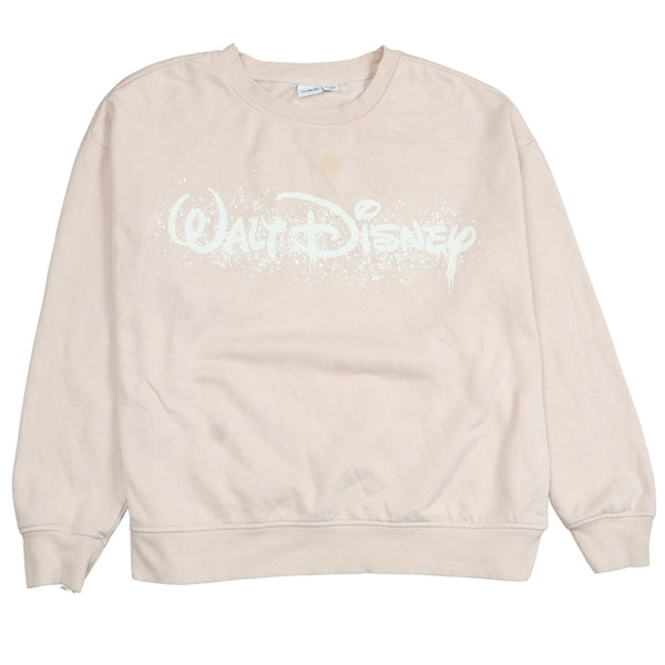 Vintage 90s Disney Pink Crew Neck Sweatshirt Women's Medium Walt Disney