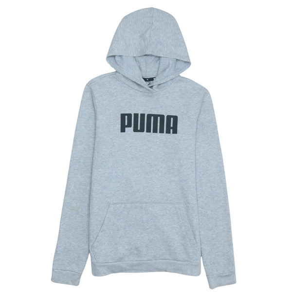 Puma Vintage 90's Grey Spellout Pullover Hoodie Women XLarge Rare