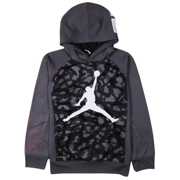 Vintage Jordan 90's Spellout Hoodie Women's Large Grey Sportswear