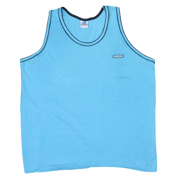 Adidas 90's Blue Vest XLarge Sleeveless Round Neck Vintage Sportswear