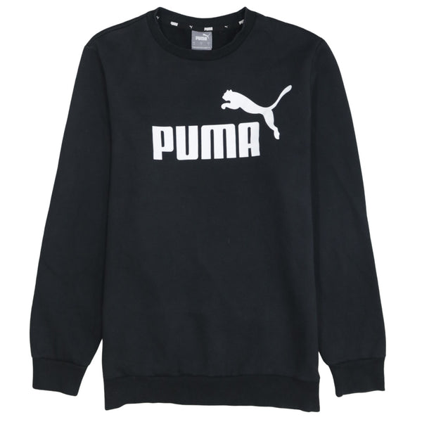 Puma 90's Spellout Crew Neck Sweatshirt Small Black