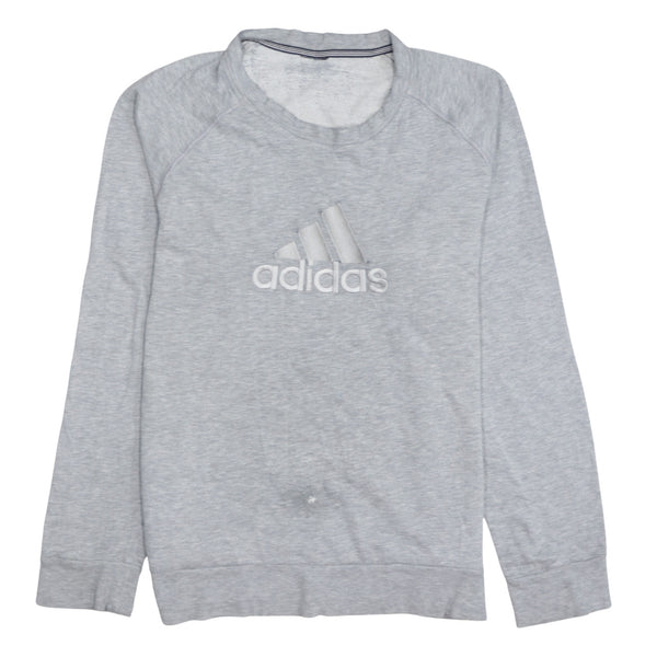 Adidas 90's Spellout Crew Neck Sweatshirt Medium  Grey
