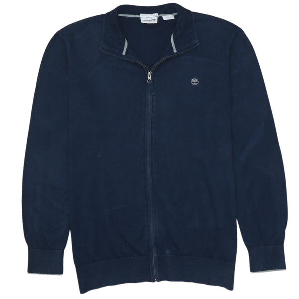 Timberland 90's Heavyweight Full Zip Up Sweatshirt XLarge Navy Blue