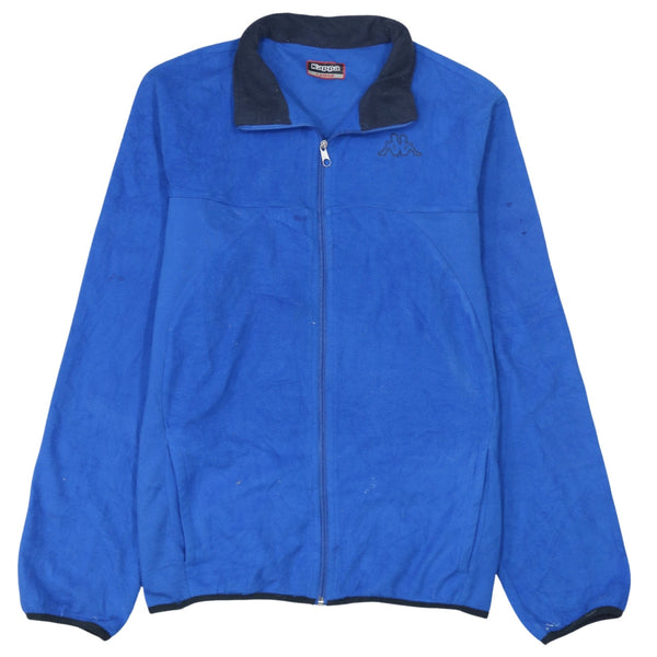 Kappa 90's Hiking Warm Full Zip Up Fleece Jumper Large Blue
