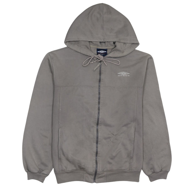 Umbro 90's Sportswear Full Zip Up Hoodie Medium Brown