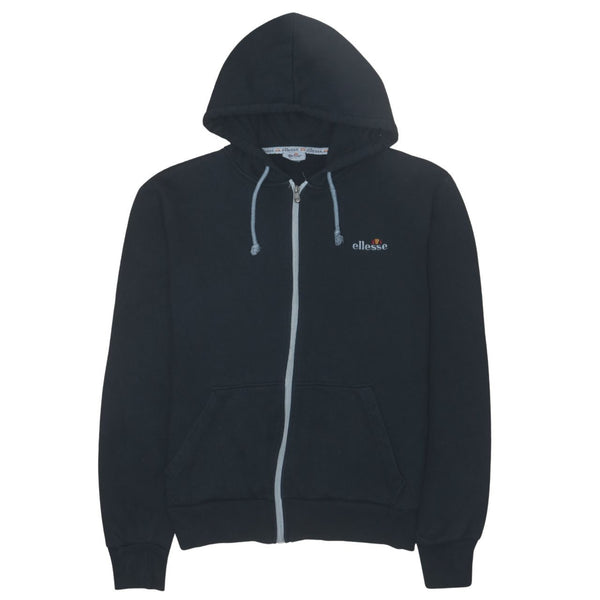 Ellesse Vintage 90's Black Full Zip Hoodie - Men's Medium