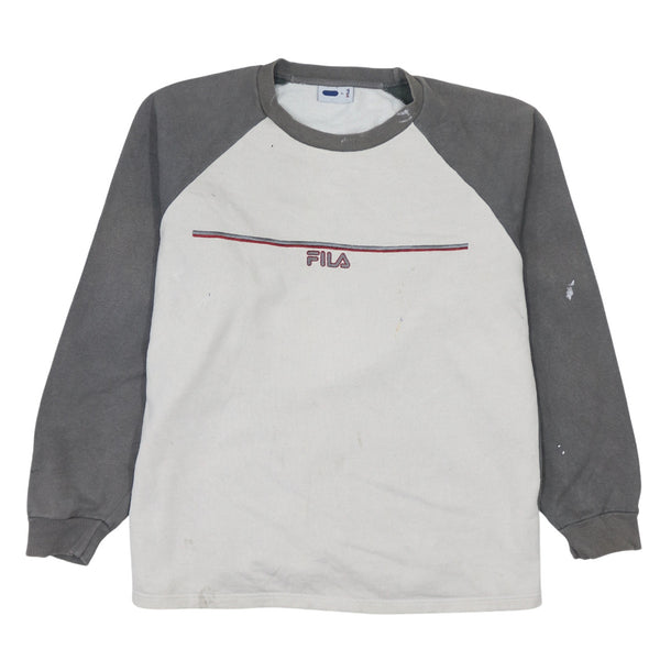 Fila 90's Lightweight Crew Neck Sweatshirt XLarge Beige Cream