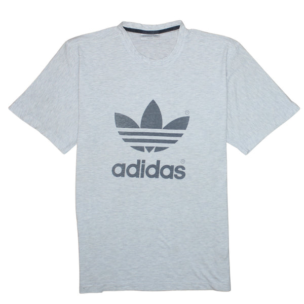 Adidas 90's Spellout Short Sleeves T Shirt Medium  Grey