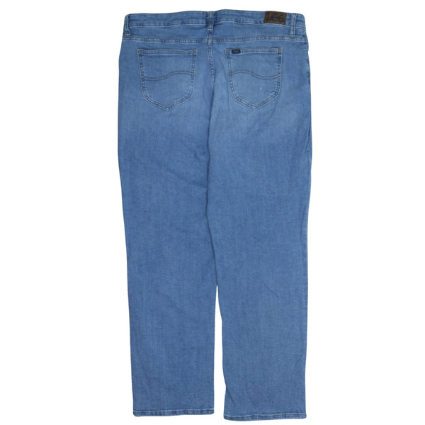 Lee Men's 90's Vintage Lightwash Baggy Straight Leg Pants 40 Blue