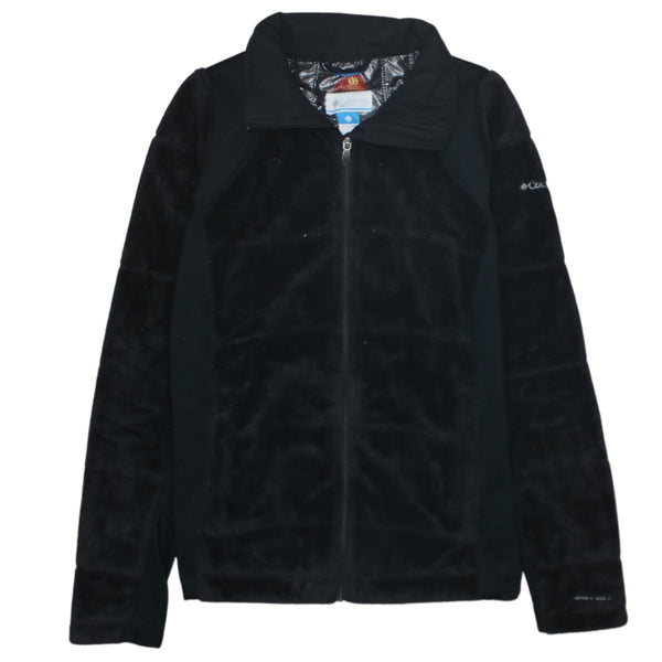 Columbia 90's Hiking Warm Full Zip Up Fleece Jumper Large Black