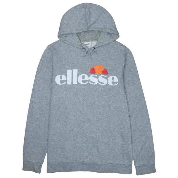 Ellesse 90's Spellout Pullover Hoodie Medium  Grey