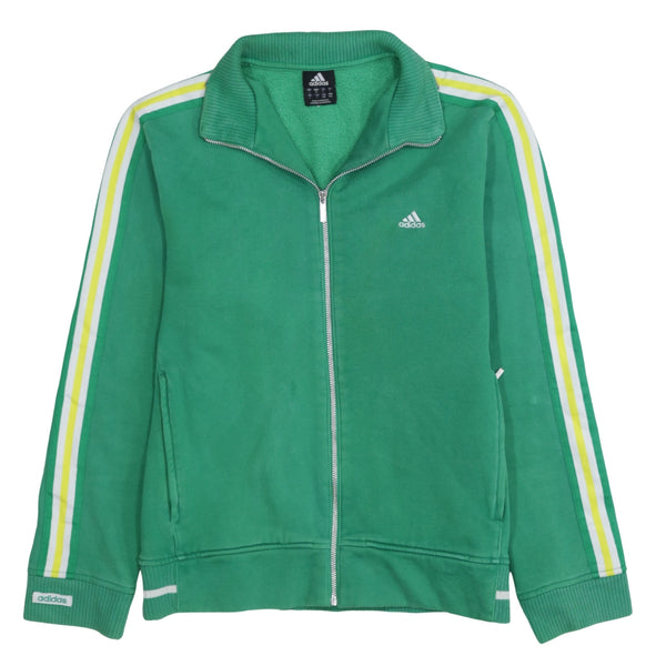 Adidas 90's Lightweight Full Zip Up Sweatshirt Large Green