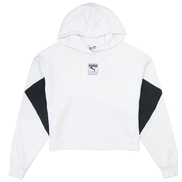Puma 90's Vintage Small White Lightweight Hoodie Pullover