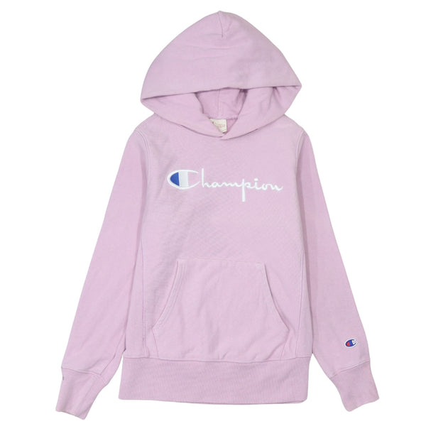 Champion 90's Spellout Pullover Hoodie XSmall Pink