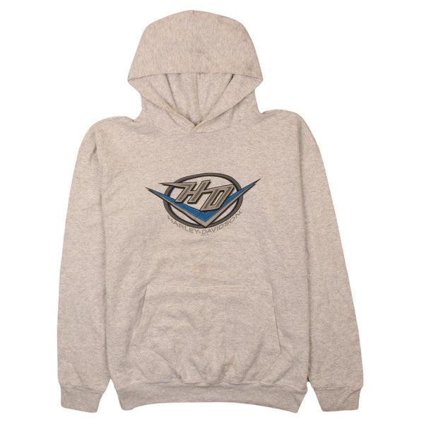 90's Harley Davidson Grey Pullover Hoodie XL | Retro Motorcycle Gear