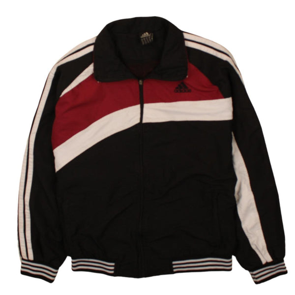 Adidas 90's Retro Quarter Zip Track Jacket 2XL Black Red Windbreaker