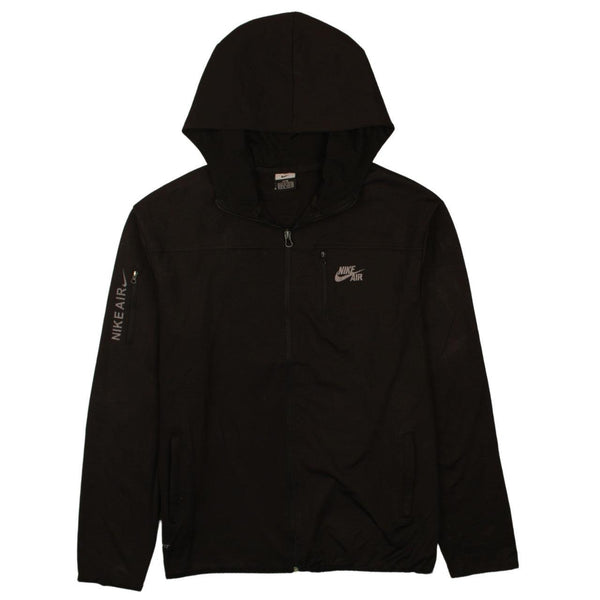 Nike 90's Black Swoosh Full Zip Hoodie Women's XLarge Vintage