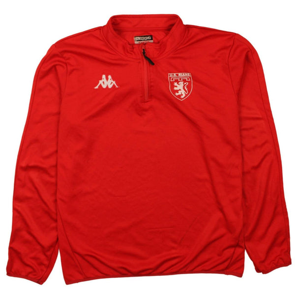 Kappa 90's Heavyweight Quarter Zip Sweatshirt XLarge Red
