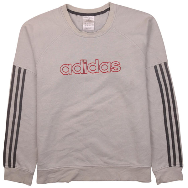 Adidas Vintage 90's Grey Spellout Crewneck Sweatshirt Women's Large