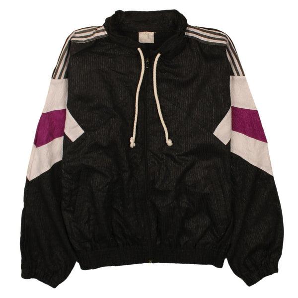 Active Vintage 90's Black Full Zip Windbreaker Jacket XLarge
