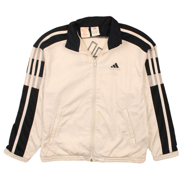 Adidas Vintage 90's White Lightweight Full Zip Sweatshirt Women's Large