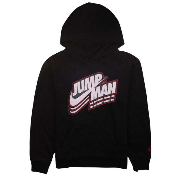 Jordan Women's Large Jump Man Black Pullover Hoodie 90's Style
