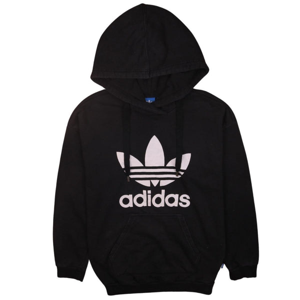 Adidas 90's Black Spellout Pullover Hoodie XSmall Women's Vintage