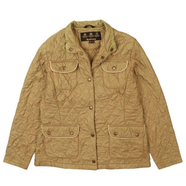 Barbour 90's Quilted Puffer Jacket Medium Khaki Green Vintage Style