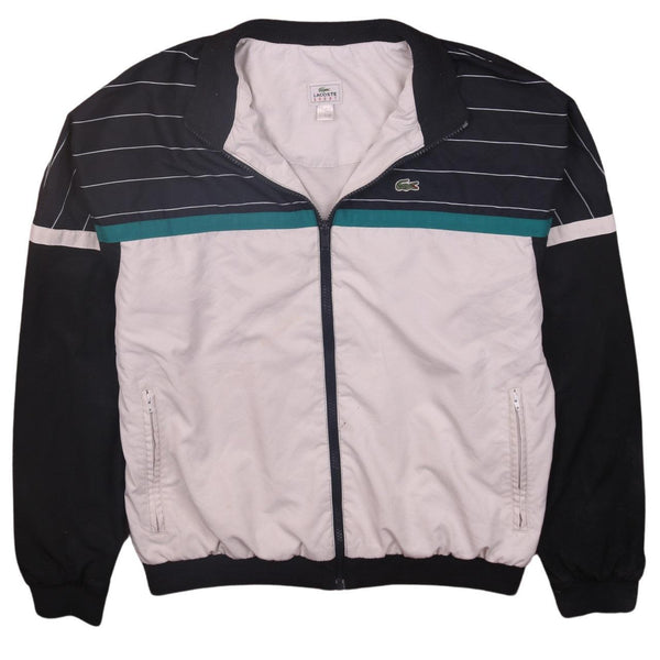 Lacoste 90's Lightweight Full Zip Up Windbreaker Medium (missing sizing label) Black