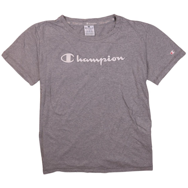 Champion 90's Women's XLarge Grey Vintage Spellout Tee Shirt